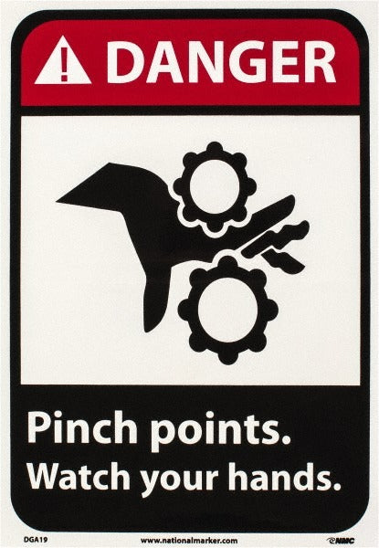 ACCUFORMNMC Accuformnmc DGA19P Danger Pinch Point Safety Sign