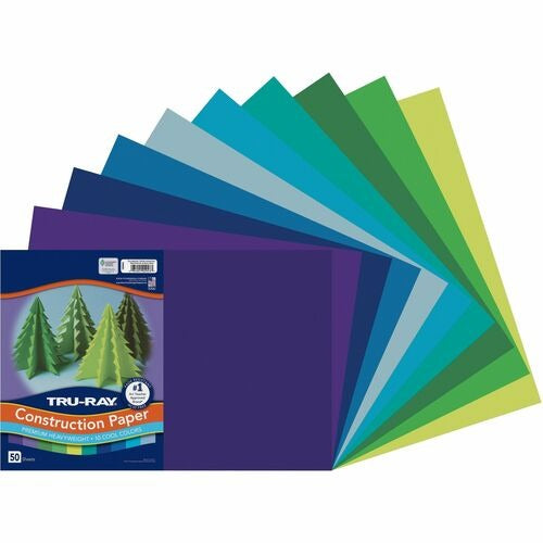 PACON Pacon PAC102943 Construction Paper 12x18 Cool Colors 50pk