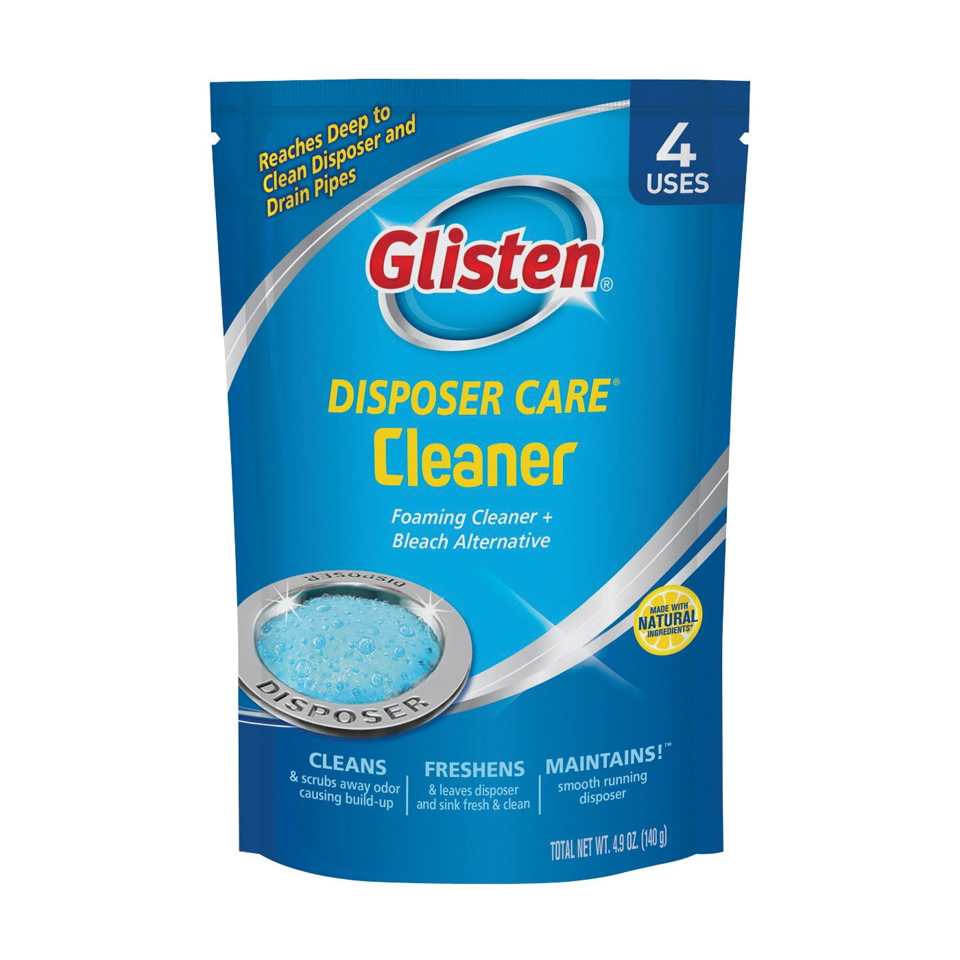 GLISTEN Glisten DP06N-PB Disposer Care Cleaner 4.9 oz Packet 4 Tablets/Pack 6 Packs/Case