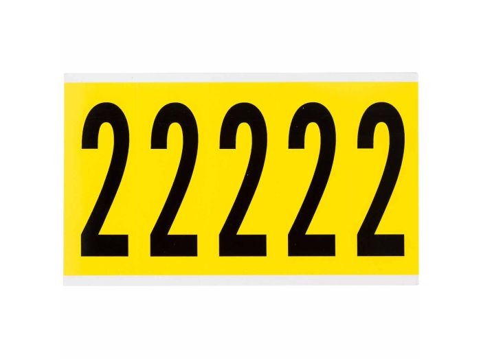 BRADY Brady 3460-2 Number Label (1.75 in x 5 in / Card of 5) 34602