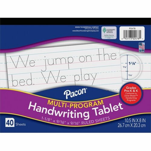 PACON Pacon PAC2478 Kindergarten Handwriting Tablet 1-1/8 Inch