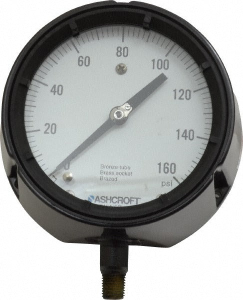 ASHCROFT Ashcroft 96218 Pressure Gauge 4.5 in 0-160 Psi Rear Flange