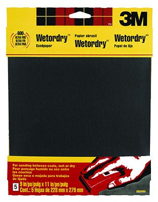 3M 3M Company 9085NA 400 Grit Wet Dry Sandpaper 5 Pack