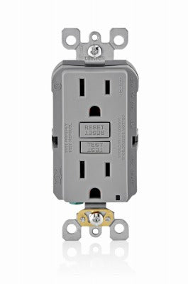 LEVITON Leviton Mfg Co R13-GFNT1-KGY Self-test Gfci Outlet 15A