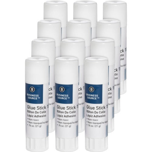 BUSINESS SOURCE Business Source BSN15787PK Clear Glue Stick 12 Pack