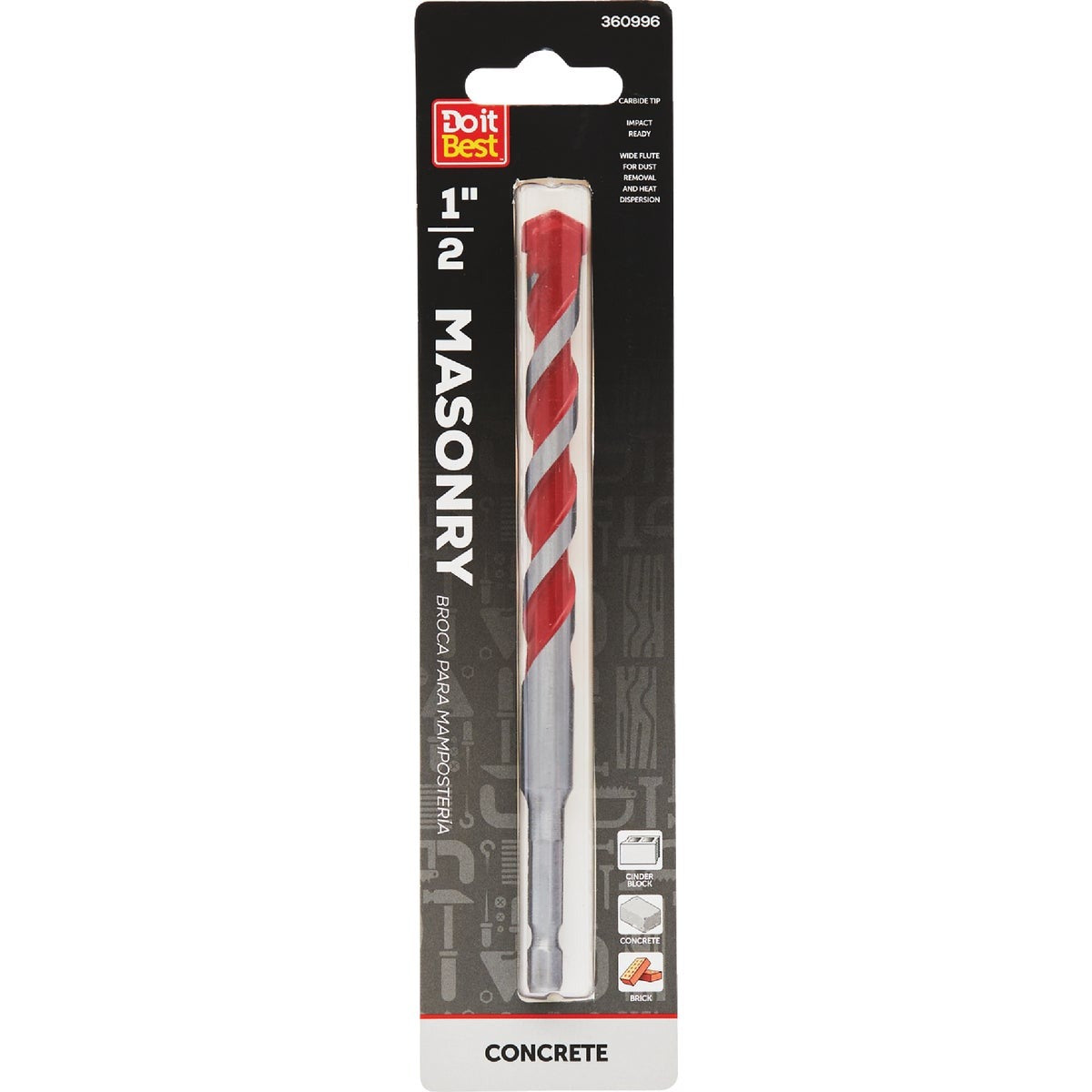BSC PREFERRED Bsc Preferred QJDIB-MB-010 Masonry Drill Bit 1/2x6