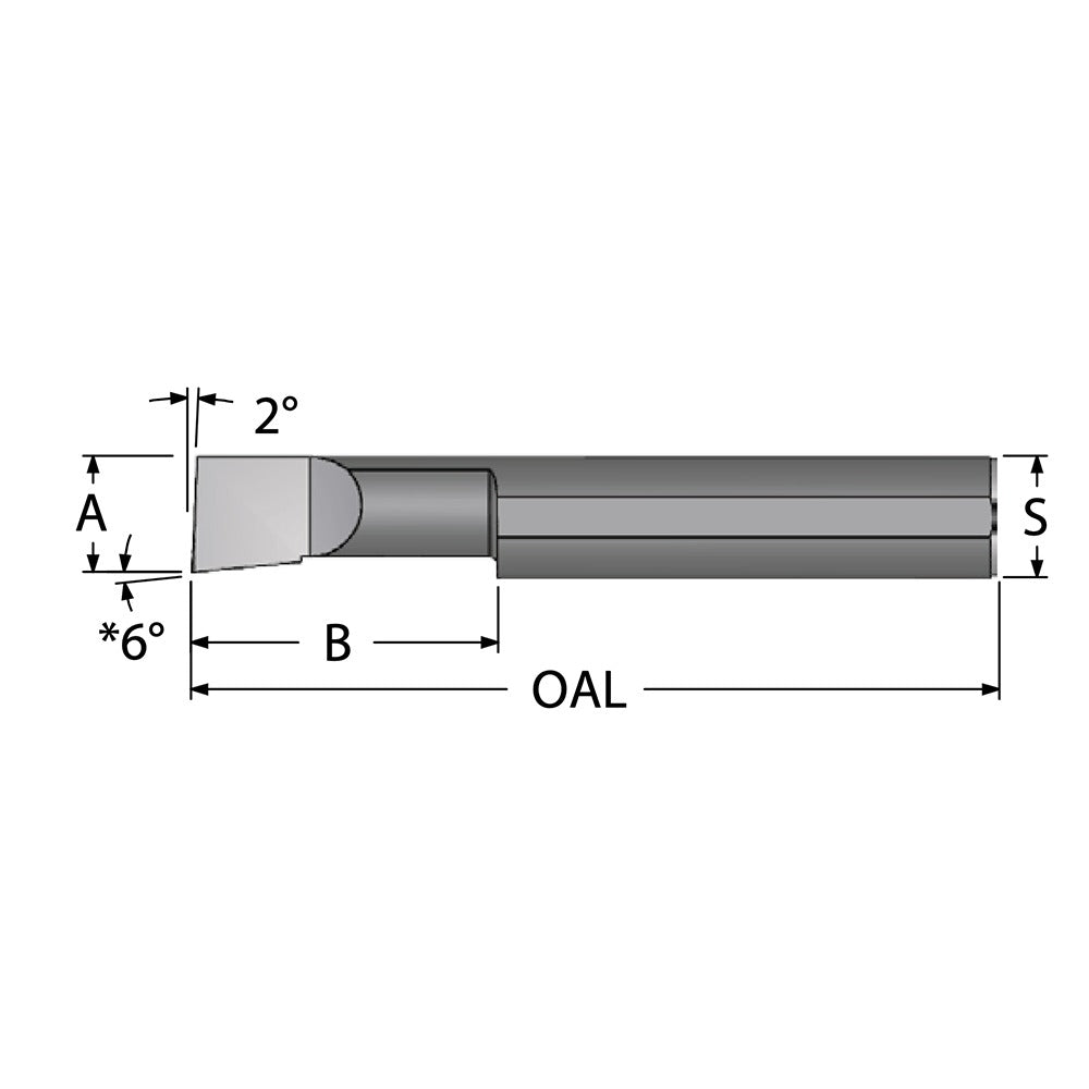 SCIENTIFIC CUTTING TOOLS Scientific Cutting Tools B120600A Boring Bar Solid Carbide