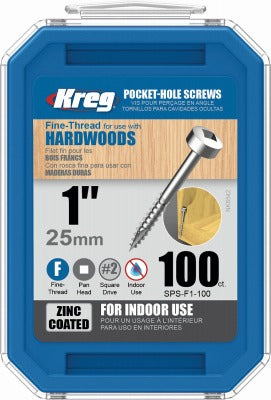 KREG Kreg Tool Company SPS-F1-100 Pocket Hole Screws 100ct