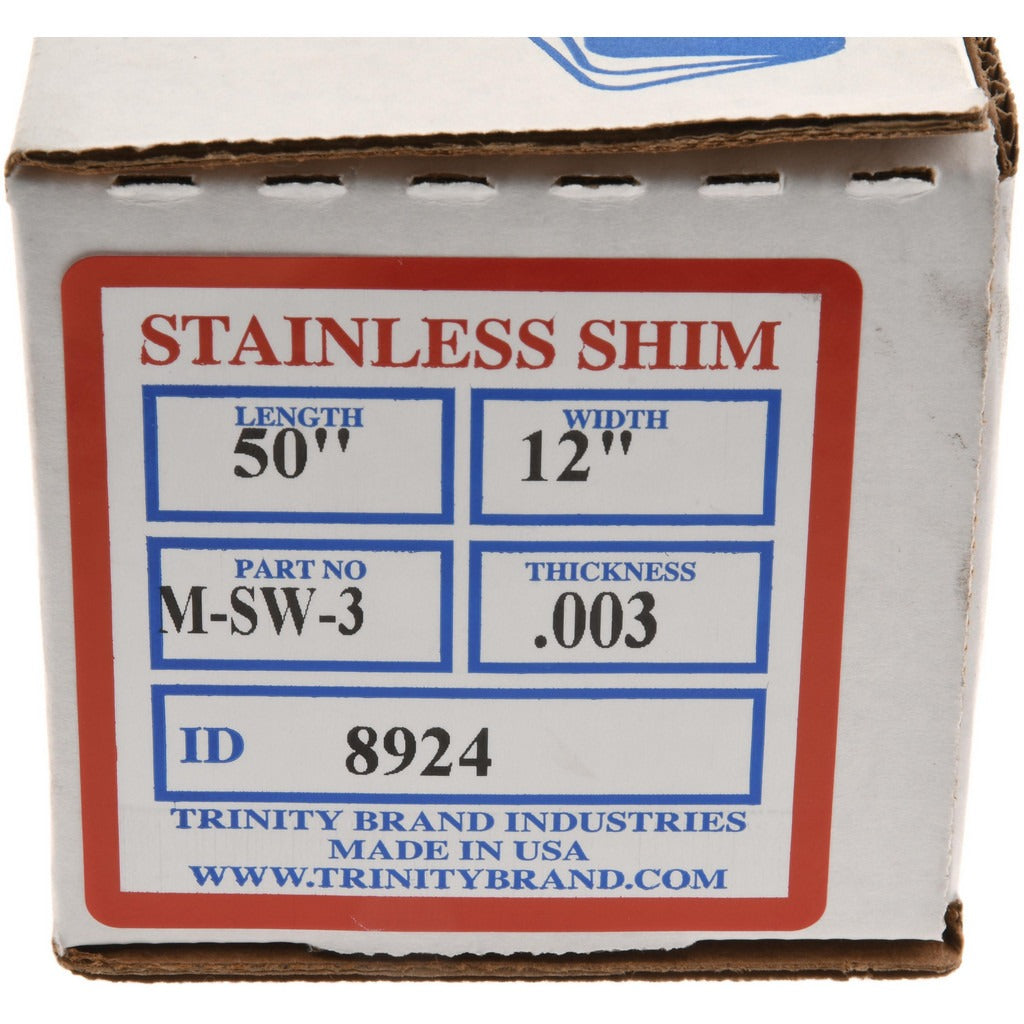 TRINITY BRAND INDUSTRIES Trinity Brand Industries M-SW-3 Shim Stock Roll 302 Ss