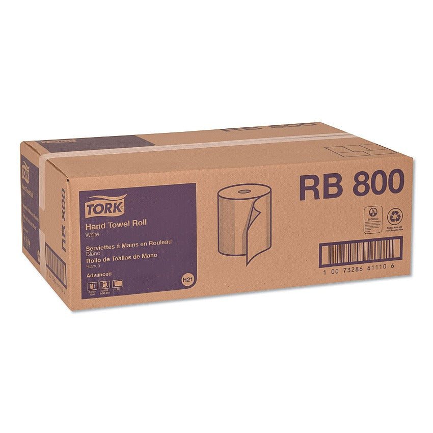 TORK Tork TRKRB800 Advanced Hardwound Roll Paper Towels 800 ft 6 Rolls (RB800)