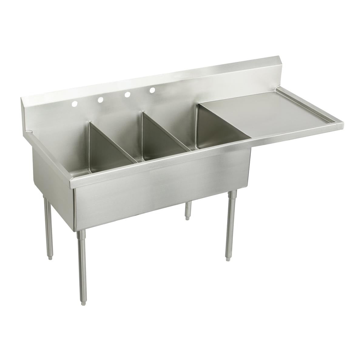 BSC PREFERRED Bsc Preferred SS8345R3 Three Compartment Scullery Sink