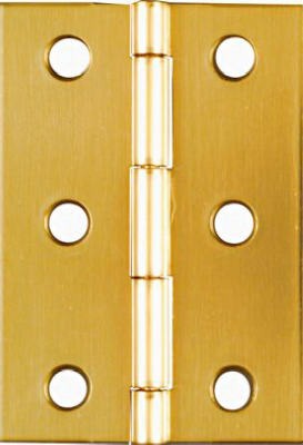 NATIONAL HARDWARE National Mfg N211-391 Solid Brass Hinge 2.5 in Bright Brass 2 Pack