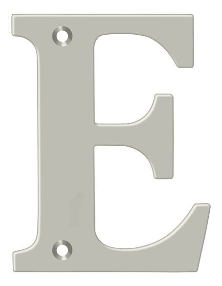 DELTANA Deltana RL4E-15 4 Inch Residential Letter E Satin Nickel