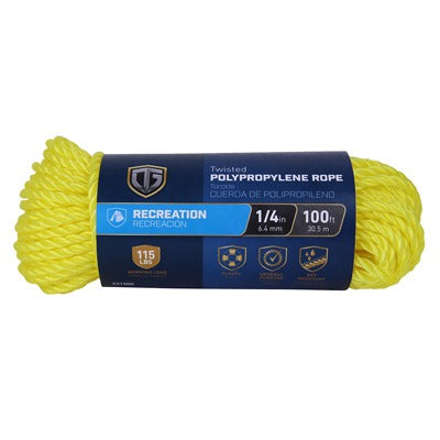 RICHELIEU Richelieu America Ltd. 643681 Polypropylene Rope 0.25in X 100ft