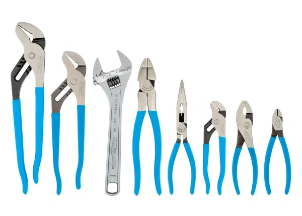 CHANNELLOCK Channellock GS-27 8pc Straight Jaw Plier Set with Wrench (8 pc)