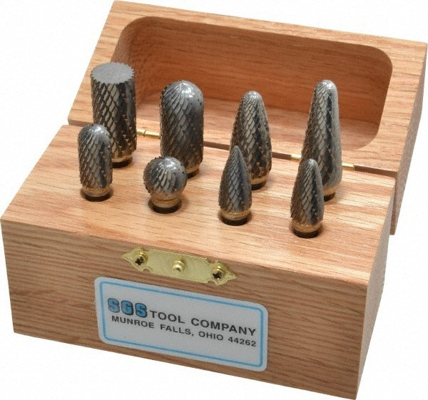SGS PRO Sgs Pro 18210 Single Cut Carbide Burr Set 8 Pc