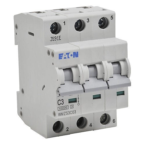 EATON Eaton WMZS3C03 DIN rail circuit breaker 277/480 VAC 3 A (3 pole) FAZ-C3-3