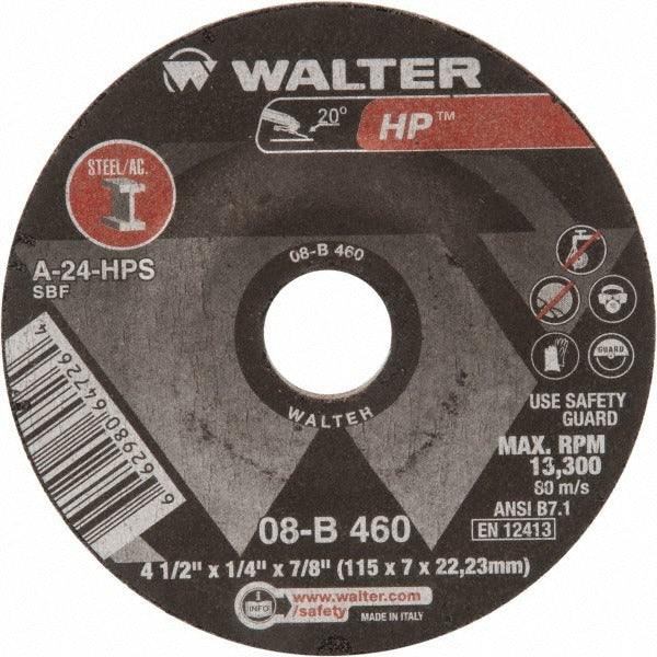 WALTER Walter Surface Technologies 08B460 Type 27 Grinding Wheel