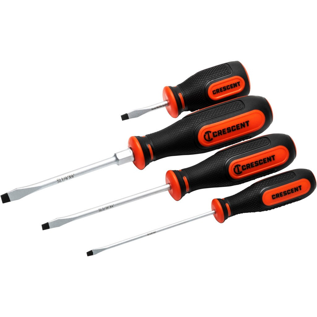 CRESCENT Crescent CSSET4PC Slotted Screwdriver Set 4 Piece