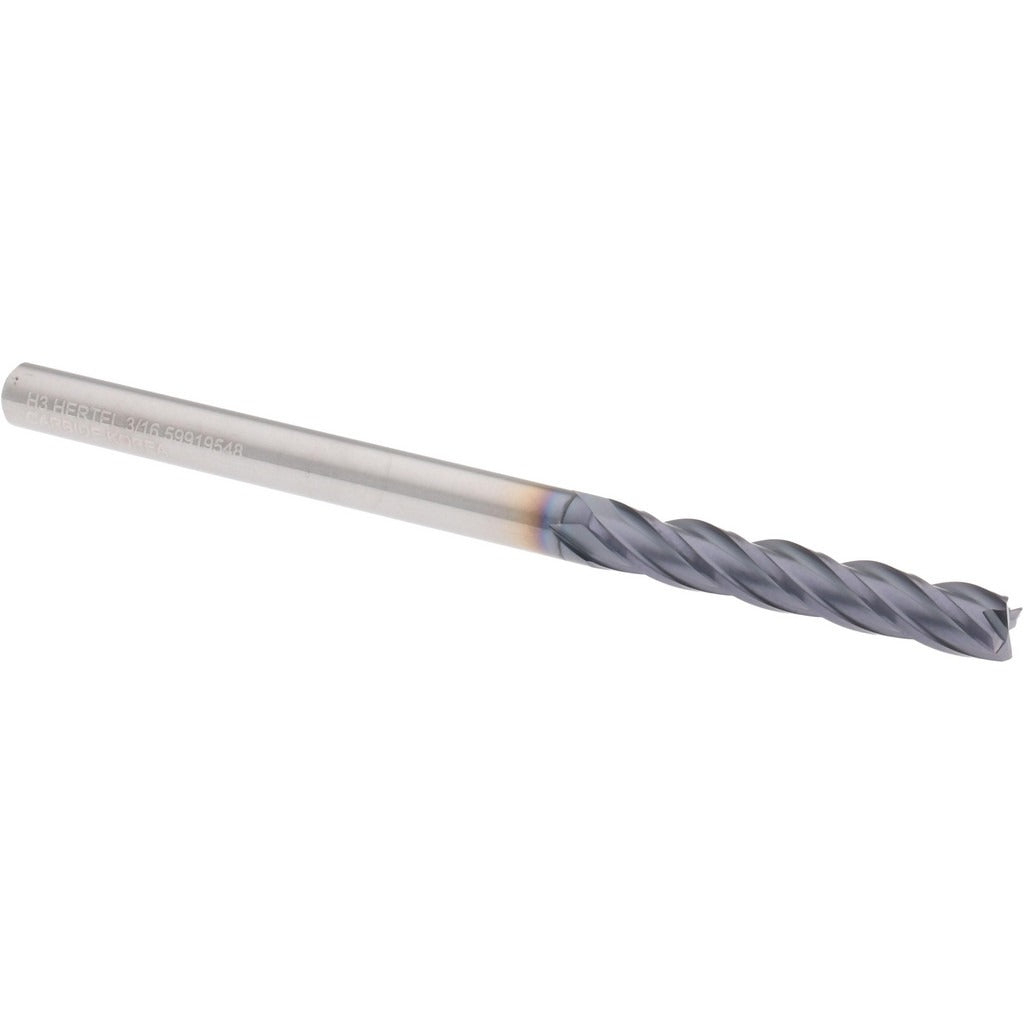 HERTEL Hertel 750308 Square End Mill 3/16 Inch 4 Flute Carbide