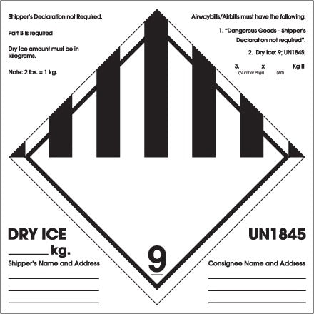BSC PREFERRED Bsc Preferred DL1281 Dry Ice Shipping Labels 500 Per Roll