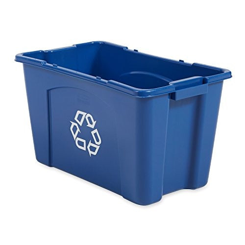 RUBBERMAID Rubbermaid FG571873BLUE 18 Gal Handle Recycled Box With Universal Symbol (18 Gal)