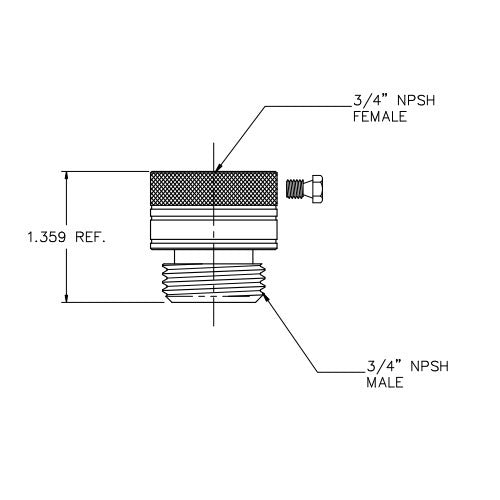 ELMDOR Elmdor ACOR0540-007-000 Chrome Plated Vacuum Breaker