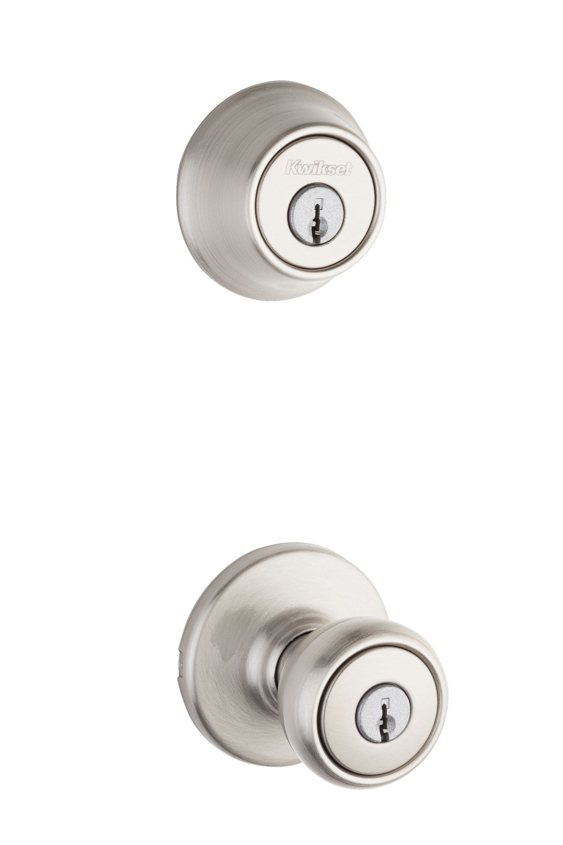 KWIKSET Kwikset CP690T-15 Entry Knob Deadbolt Combo Satin Nickel