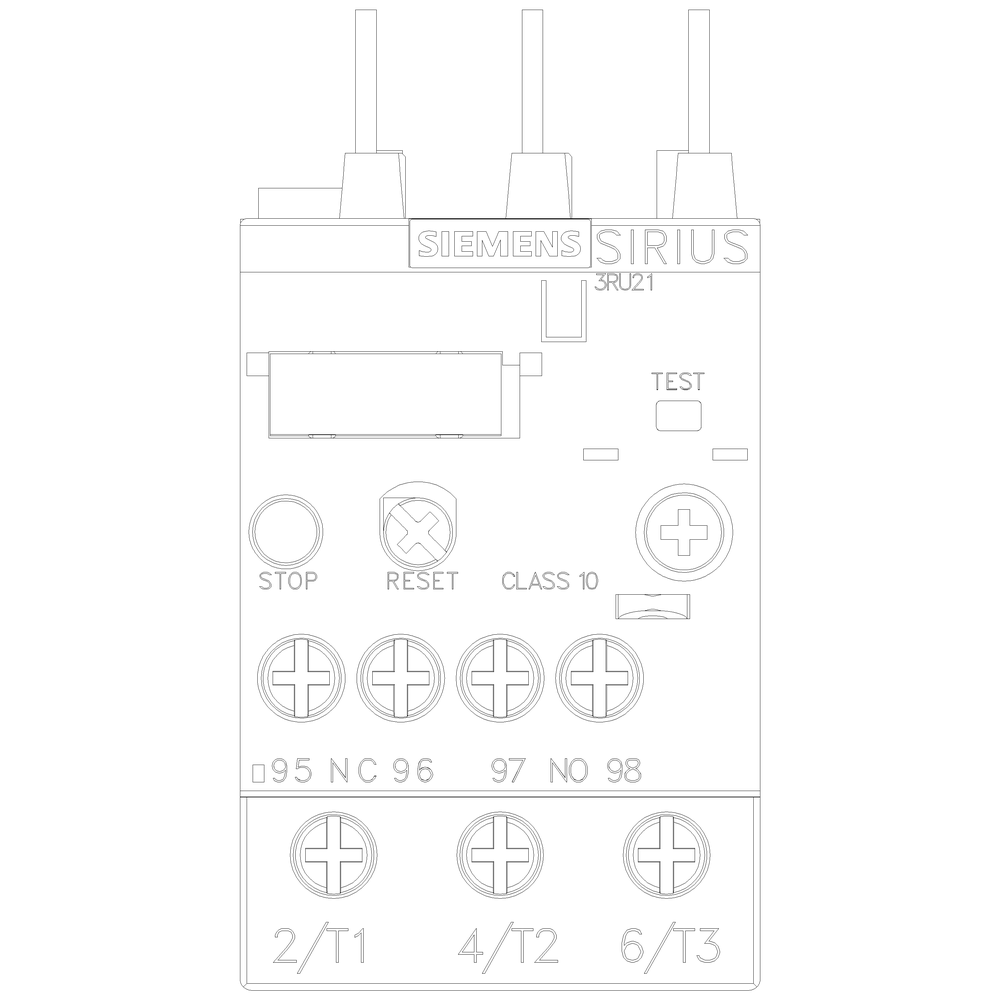 Siemens 3RU2126-4CB0 Overload Relay 17-22A Thermal for Motor Protection Size S0 Class 10 Contactor Mounting