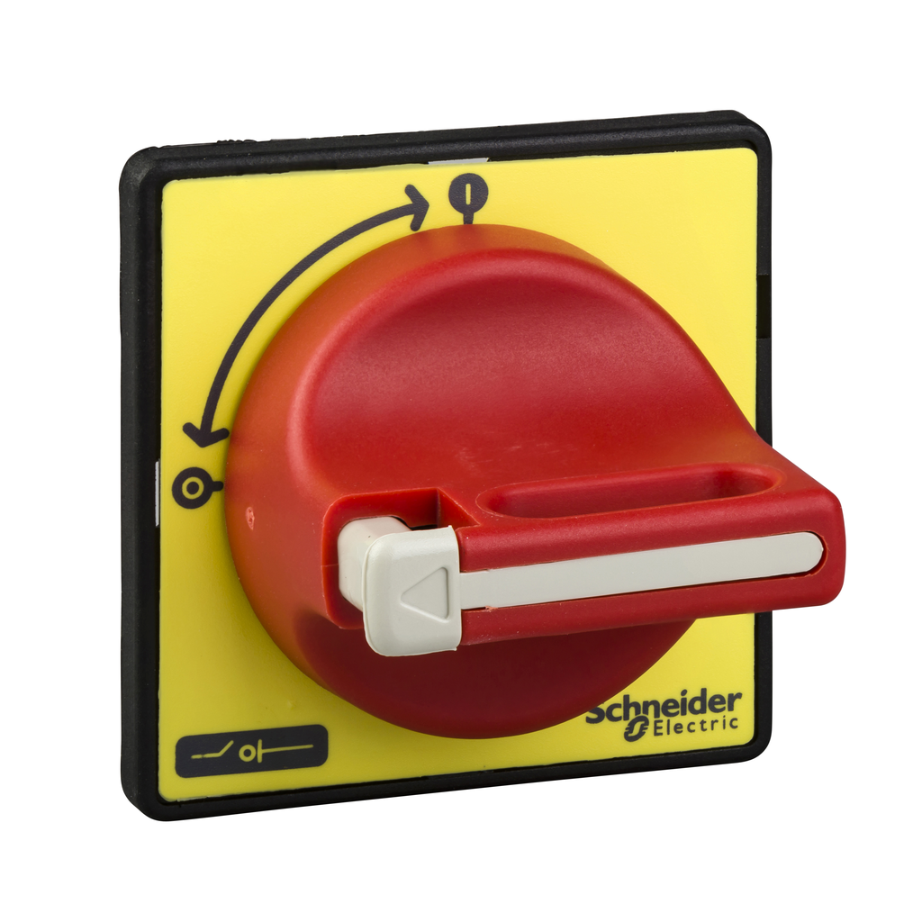 Schneider Electric KCF2PZ Square D Red/Yellow Front Plate and Rotary Handle