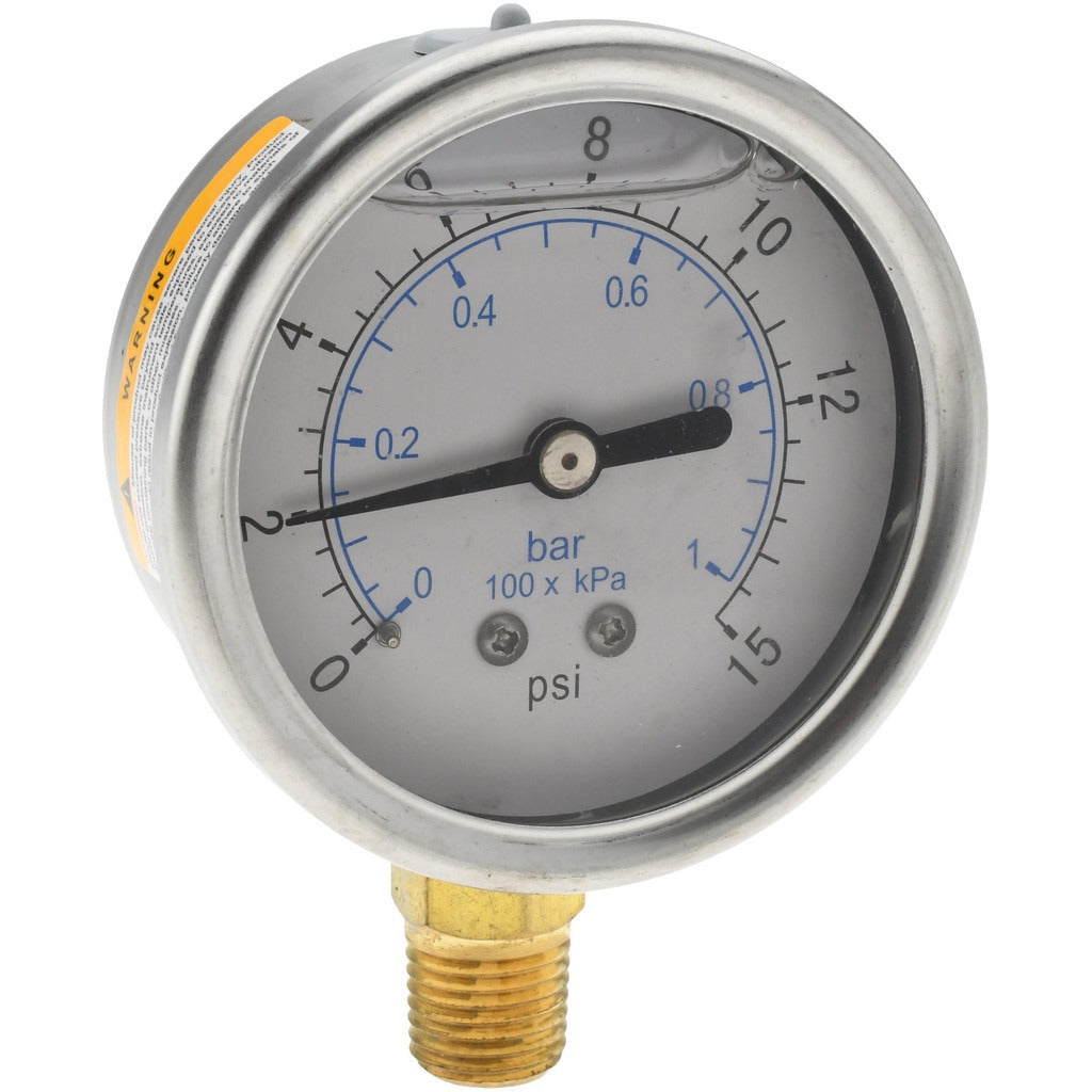 VALUE COLLECTION Value Collection 115AL25015 Pressure Gauge 15 Psi 2.5 in