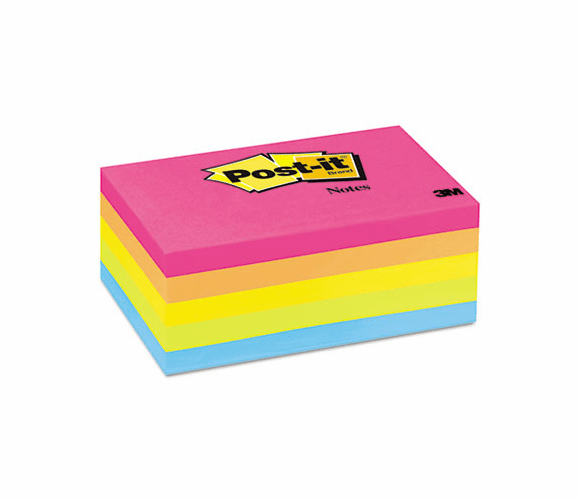 3M 3M MMM6555PK Post-it Notes Original Notepads 3 x 5 (5 Pads/Pack)