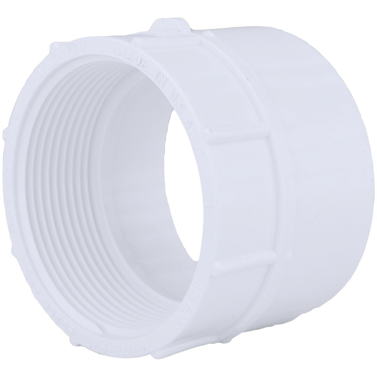 CHARLOTTE PIPE Charlotte Pipe PVC 00101 1000HA 2 In Hub x 2 In FPT Schedule 40 DWV PVC Adapter (2 In.)