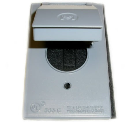 MULBERRY METAL PRODUCTS Mulberry Metal Products 30509W Self-Closing Device Cover 1.405 in Single Receptacle (Vertical / N3091)