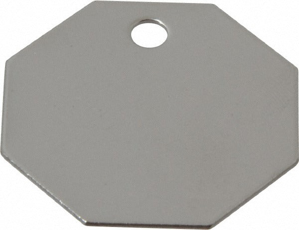 C H HANSON C.h. Hanson 43721 Blank Metal Tag Octagonal Stainless Steel