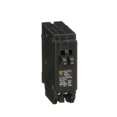 Square D HOMT3020 1-Pole 30/20 Amp 120/240 Volt Plug-On Thermal Magnetic Miniature Circuit Breaker