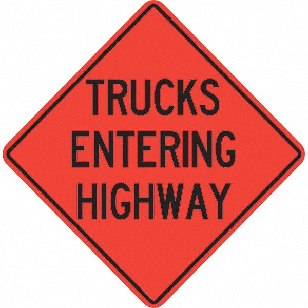 PRO-SAFE Pro-safe 07-800-3722-L Trucks Entering Highway Sign 36in