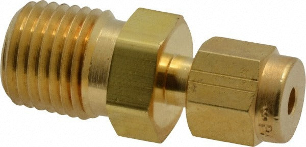 PARKER Parker 2MSC4N-B Compression Tube Connector 1/4 in Brass