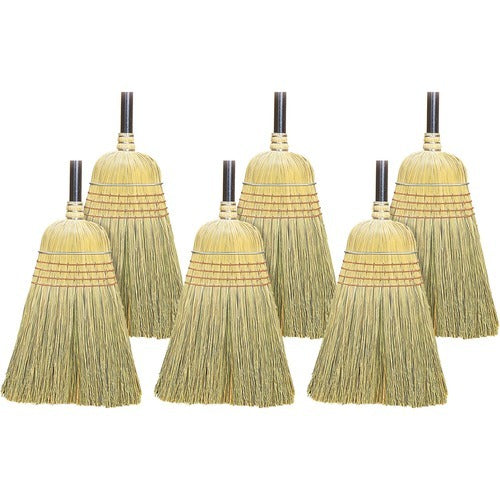 GENUINE JOE Genuine Joe GJO12001CT Warehouse Corn Fiber Broom 6-pack
