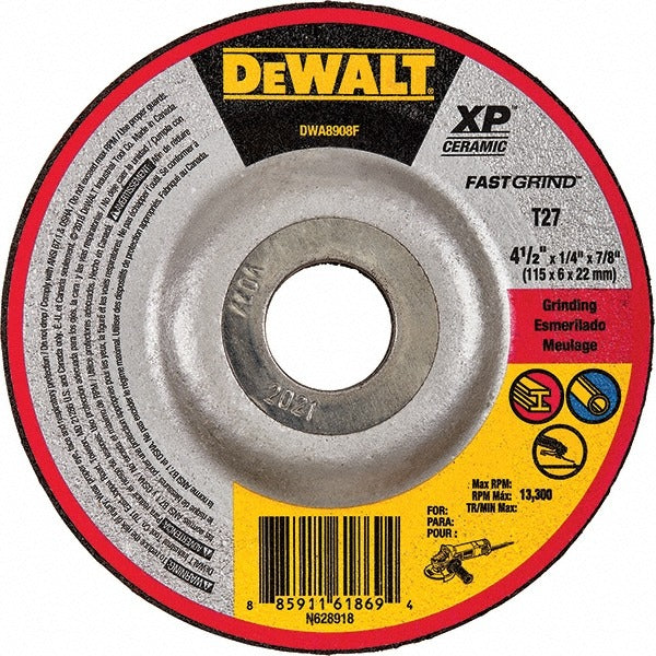 DEWALT Dewalt DWA8908F Type 27 Grinding Wheel 4.5in 24 Grit