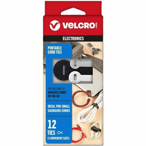 VELCRO Velcro Industries VEK30816 Cable Ties Assorted Sizes 12 Pack