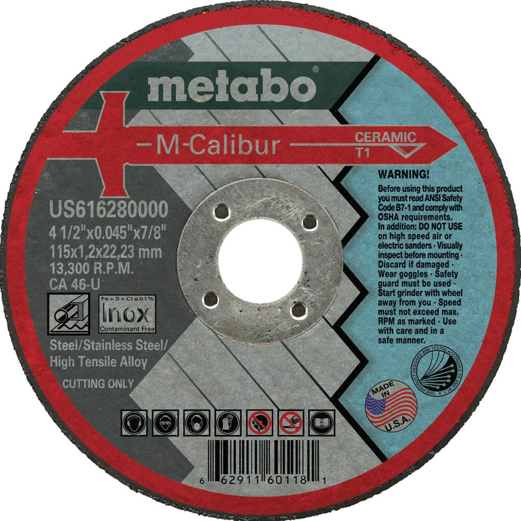METABO Metabo US616280000 Ceramic Cutoff Wheel 4-1/2 in Type 1