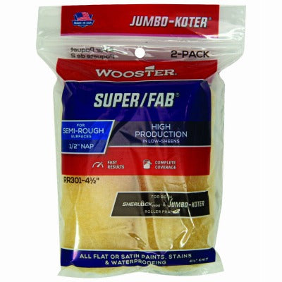 WOOSTER Wooster Brush RR301-4 1/2 Jumbo Koter Roller Cover 2 Pack