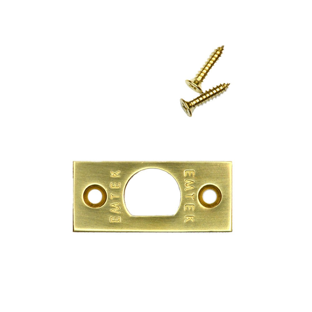 EMTEK Emtek 83230US3 Square Corner Faceplate Polished Brass