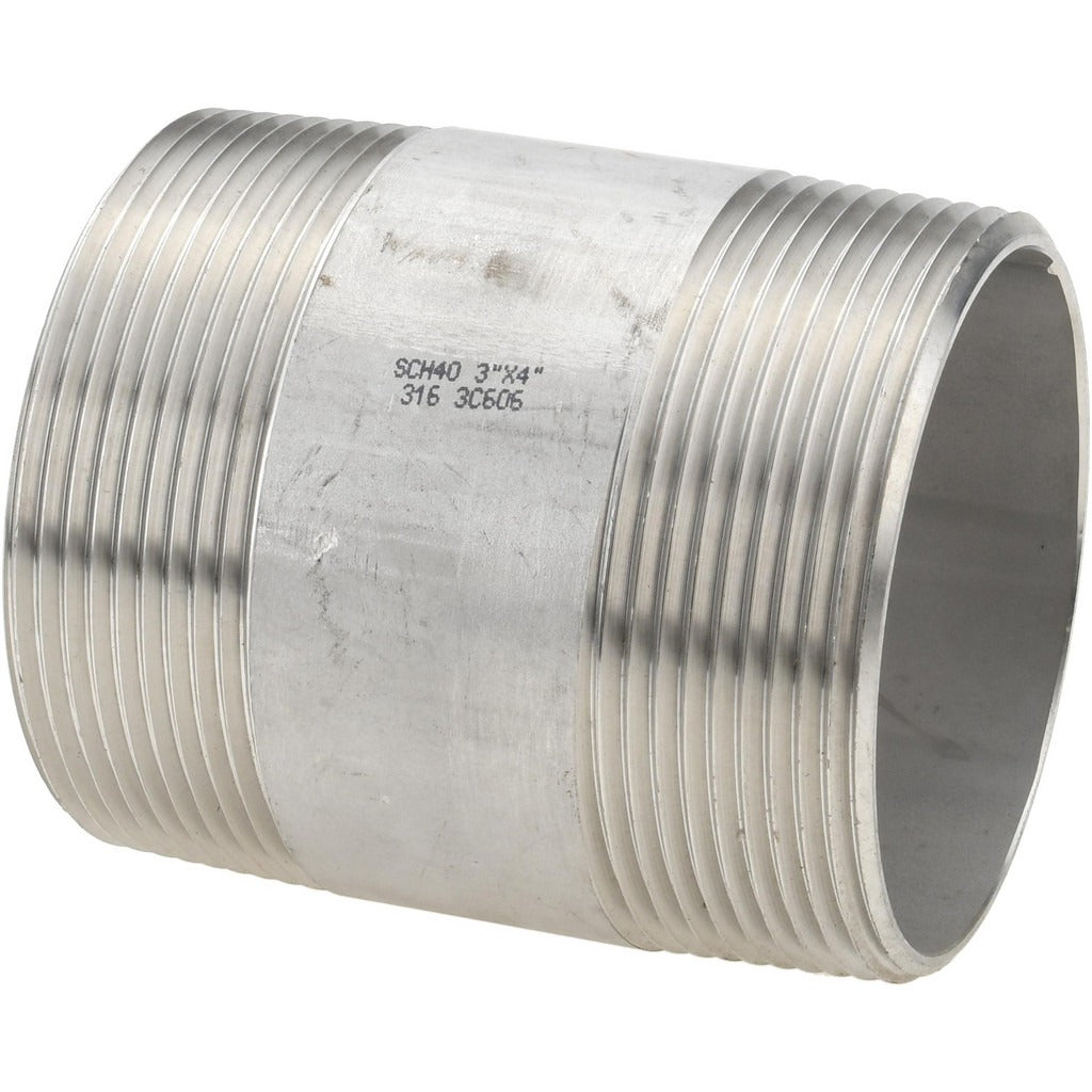 VALUE COLLECTION Value Collection 6BN3X4 Stainless Steel Pipe Nipple Sch 40