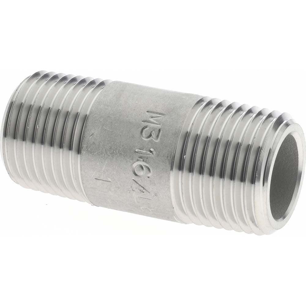 MERIT BRASS Merit Brass 6506-150 Ss Pipe Nipple 3/8 in Sch 80 316 316L