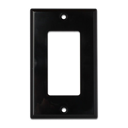 WIREPATH Wirepath DECOR-1-BK Single Gang Faceplate Black