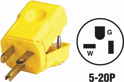 LEVITON Leviton Mfg Co 081-05356-0VY 20A Nylon Cord Plug 10 Pack