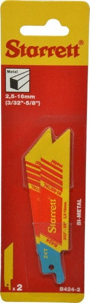 STARRETT Starrett 16972 Bi-metal Reciprocating Saw Blade 24 Tpi 2 Pack