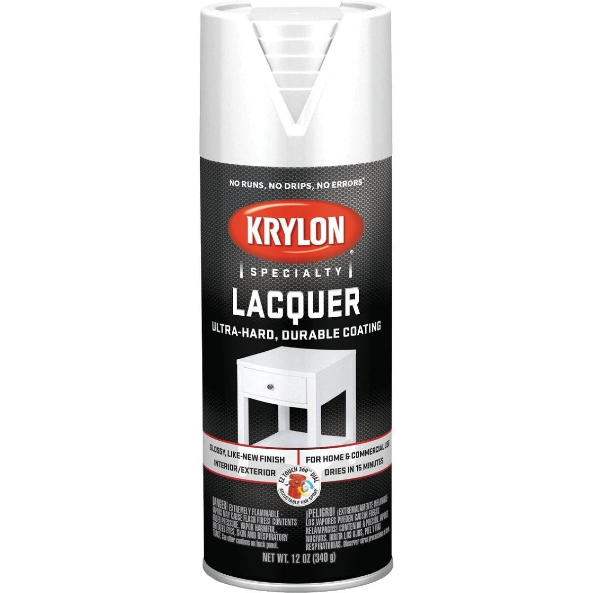 KRYLON KRYLON K07031777 White Spray Lacquer 12 oz